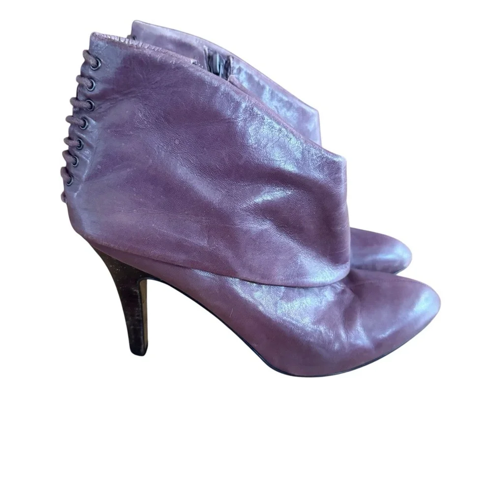 Rare Vintage Nine West Plum Fold Over Boot 3.5